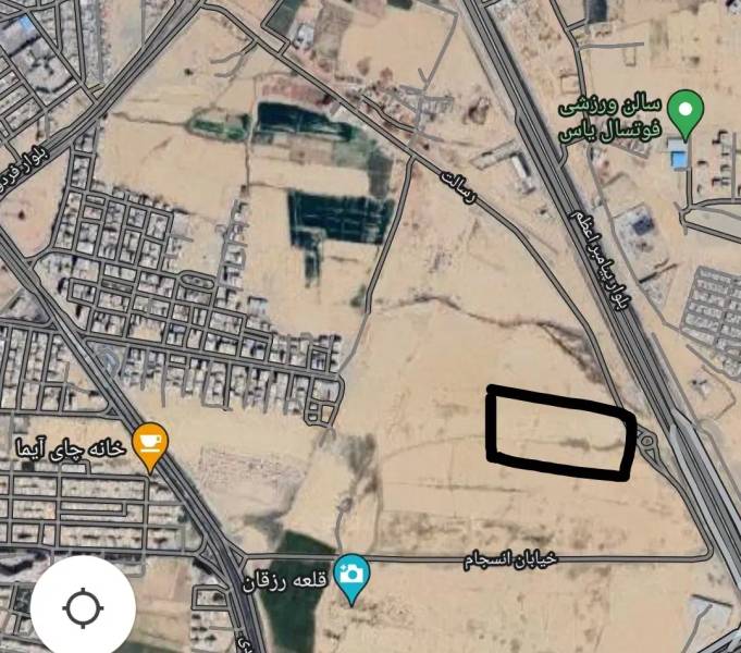 زمین ۱۳۵ متر وطن دوست بر خیابان ۲۰متری